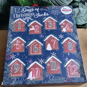 Christmas Socks Advent Calendar - Blue and Red